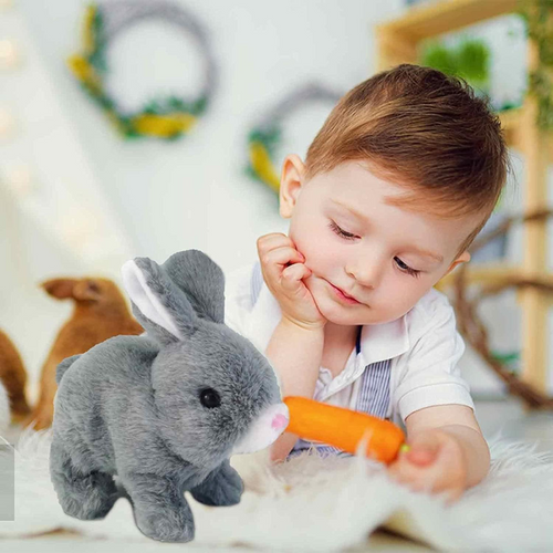 Plush Toy Bunny Stuffed Animal Interactive Hopping Companion