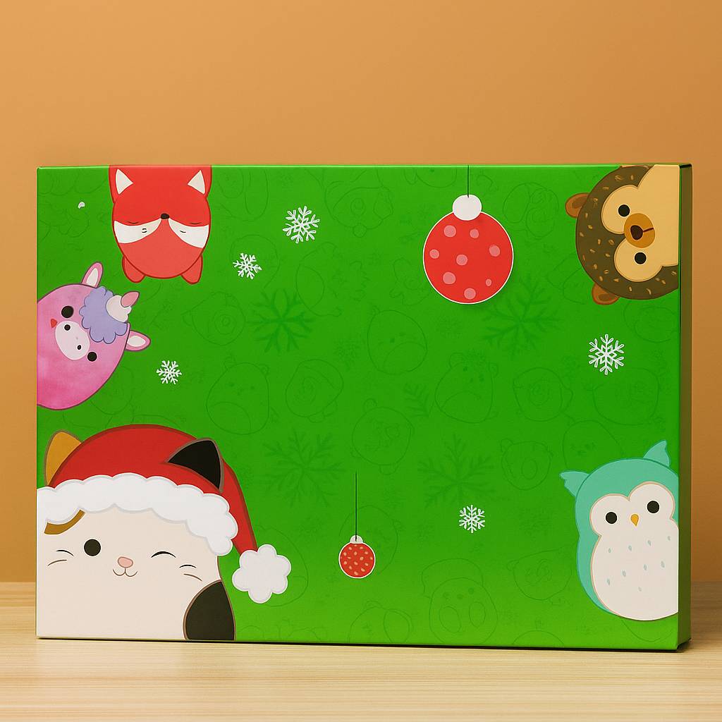 Plush Christmas Advent Calendar Set 24 Soft Holiday Figures 1