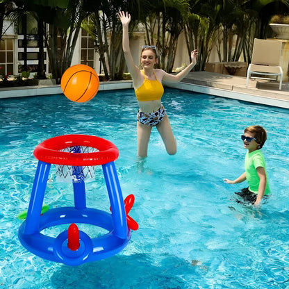 Pool Basketball Hoop Inflatable Floating Game Toy Set