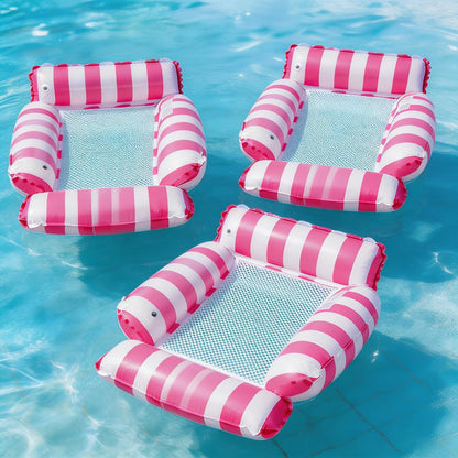 Pool Float Lounge Chair Inflatable PVC Mesh Seat