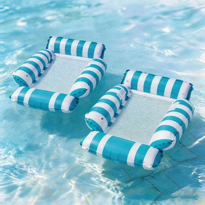 Pool Float Lounge Chair Inflatable PVC Mesh Seat