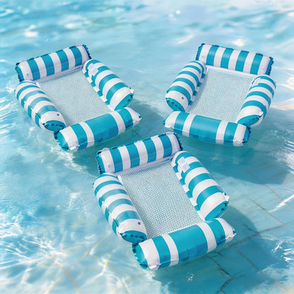 Pool Float Lounge Chair Inflatable PVC Mesh Seat