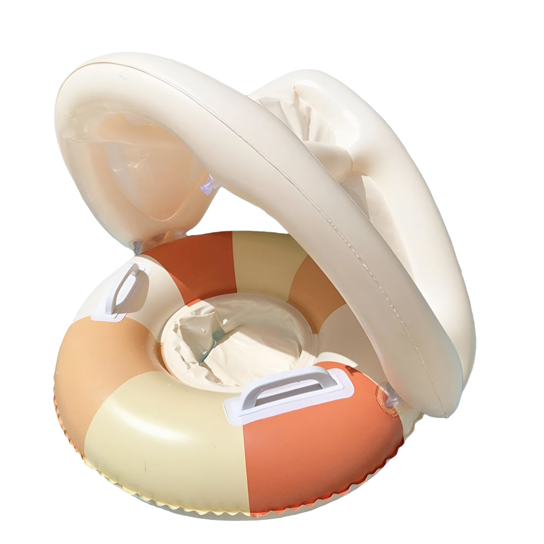 Pool Float Summer Inflatable Baby Swim Ring Sun Canopy