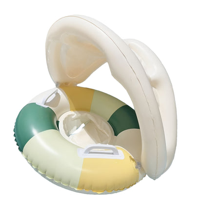 Pool Float Summer Inflatable Baby Swim Ring Sun Canopy