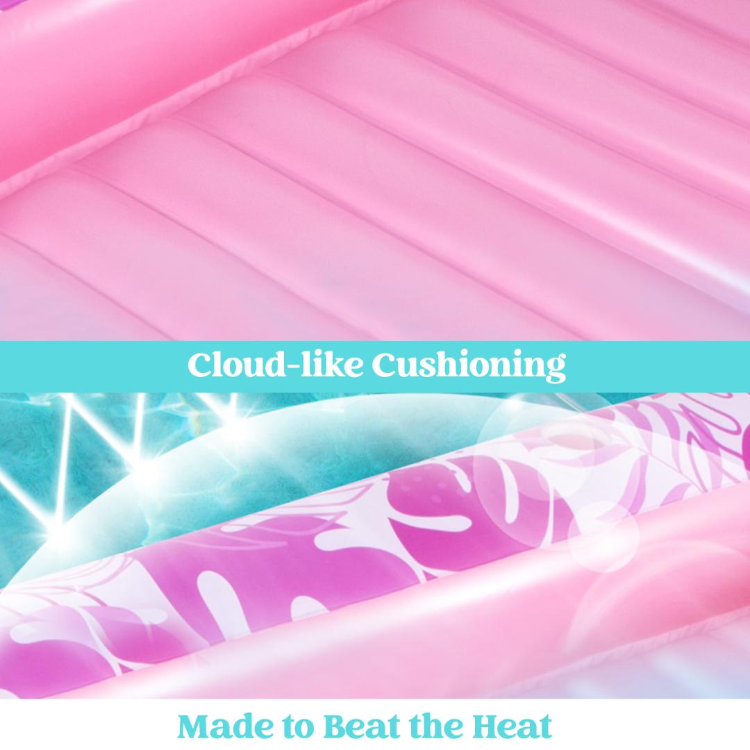 Pool Float Tanning Lounger Inflatable Sunbathing Bed