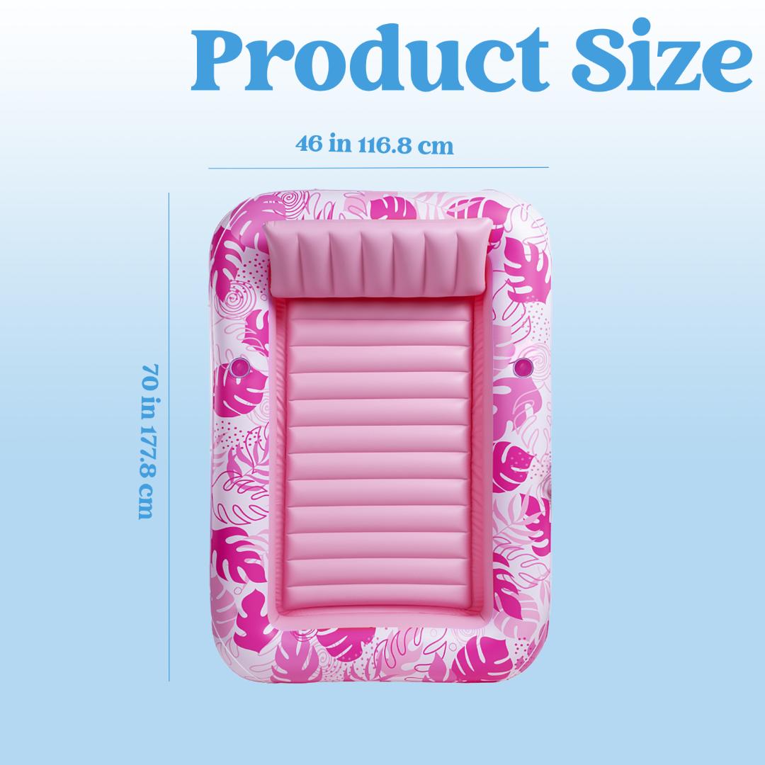 Pool Float Tanning Lounger Inflatable Sunbathing Bed