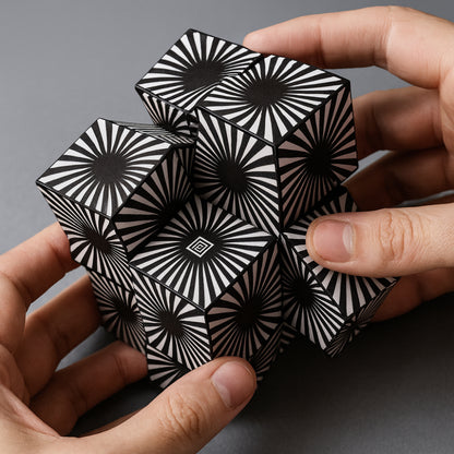Puzzle Toy Magnetic Shape Shifting Cube Geometry Brain Teaser