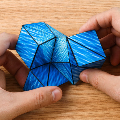 Puzzle Toy Magnetic Shape Shifting Cube Geometry Brain Teaser