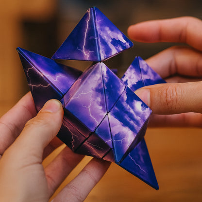 Puzzle Toy Magnetic Shape Shifting Cube Geometry Brain Teaser