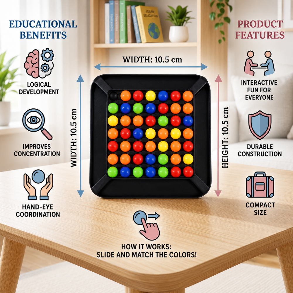Puzzle Game Kids Color Matching Board Game Travel