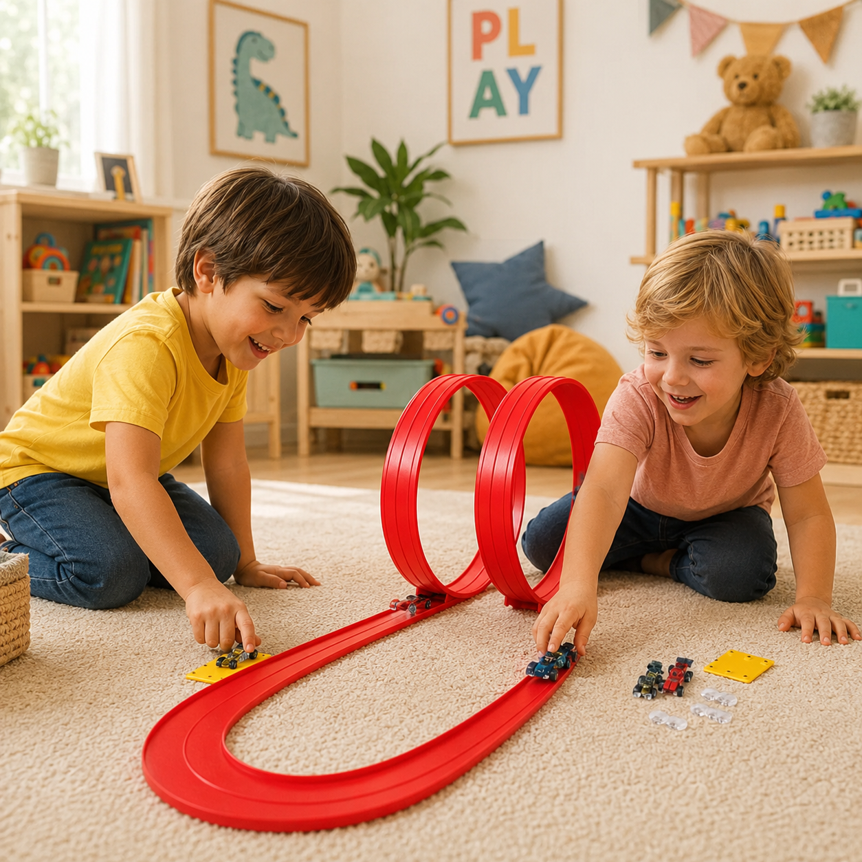 Race Track Toy Flexible Car Racing Loop Building Play Set