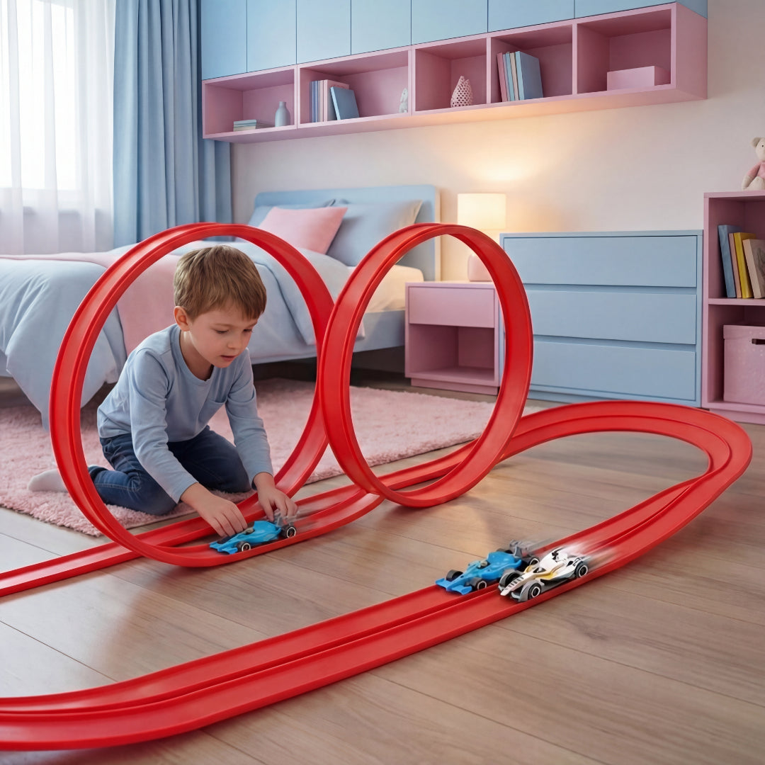 Race Track Toy Flexible Car Racing Loop Building Play Set
