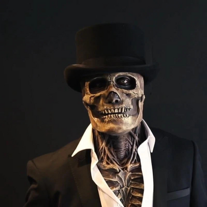 Realistic Skull Mask Brain Detail Hat Costume Mask
