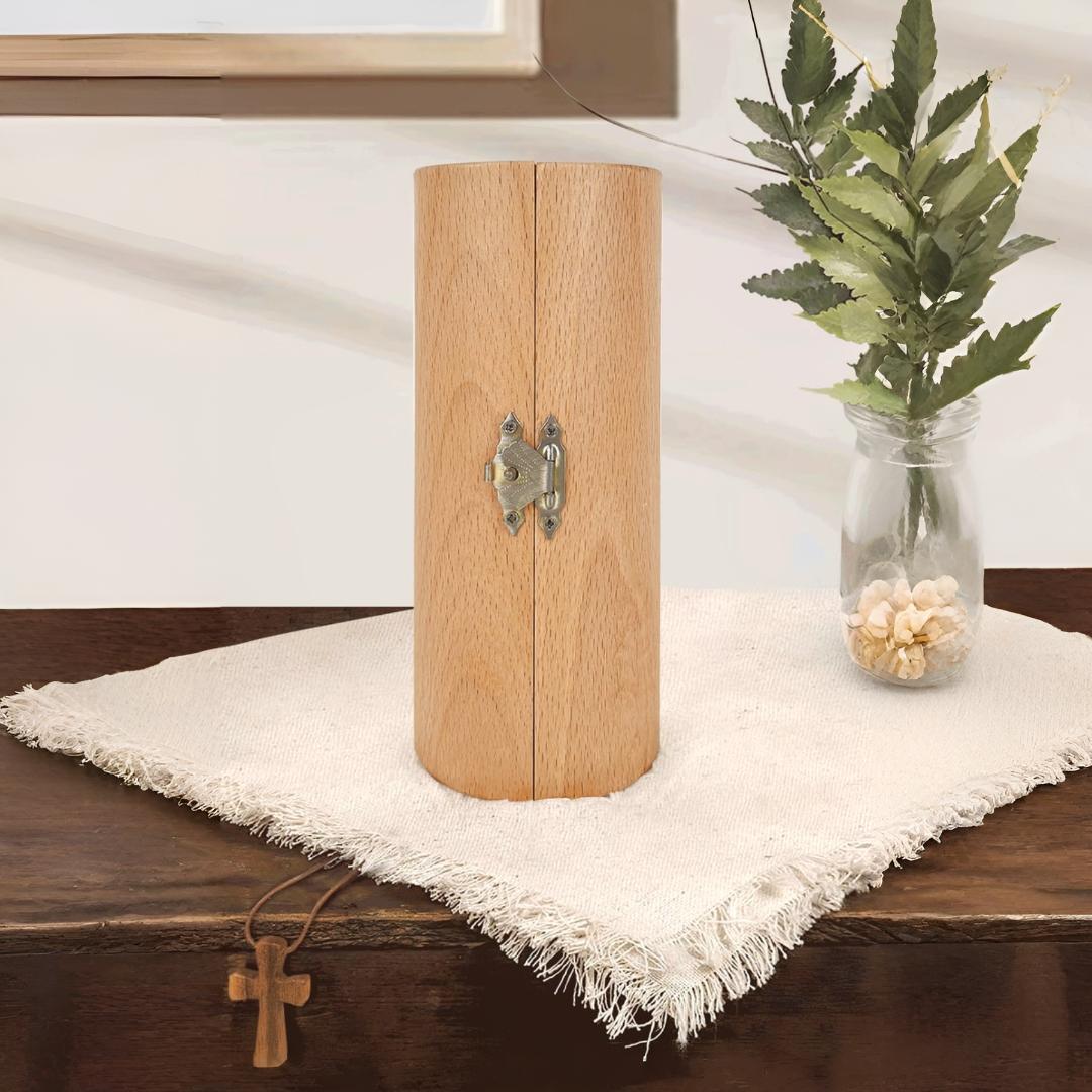 Religious Decor Carved Prayer Sculpture Devotional Display