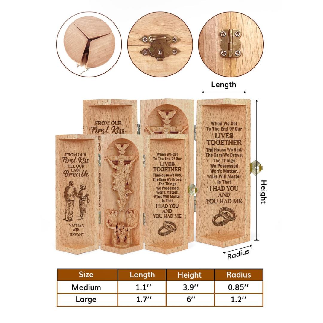 Religious Decor Carved Prayer Sculpture Devotional Display