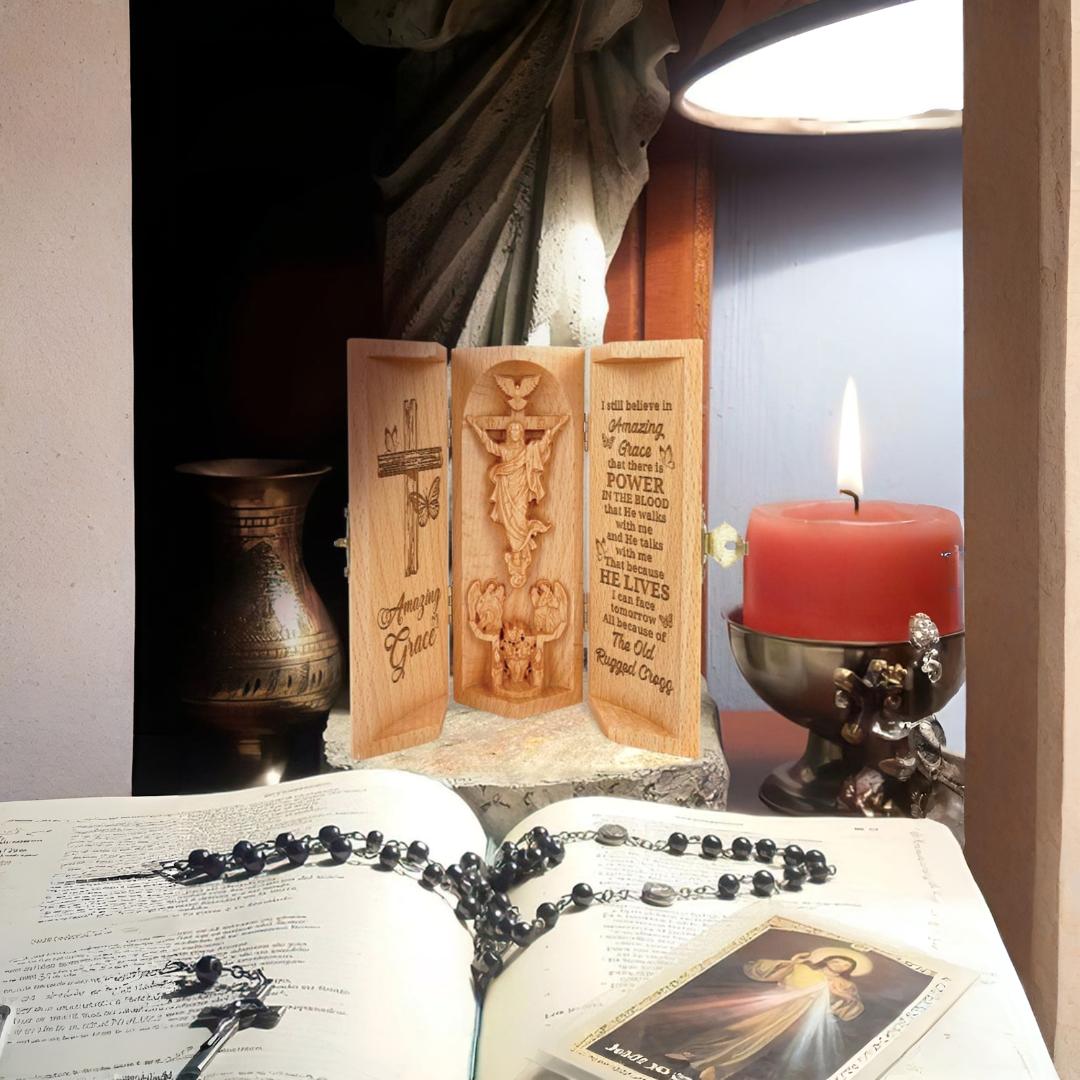 Religious Sculpture Amazing Grace Openable Statue Christian Gift
