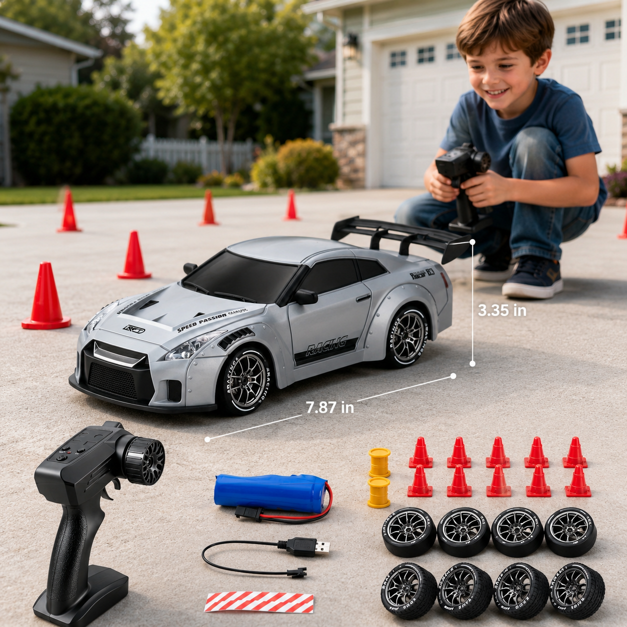 Remote Control Car RC Drift Racing Toy Rechargeable Battery