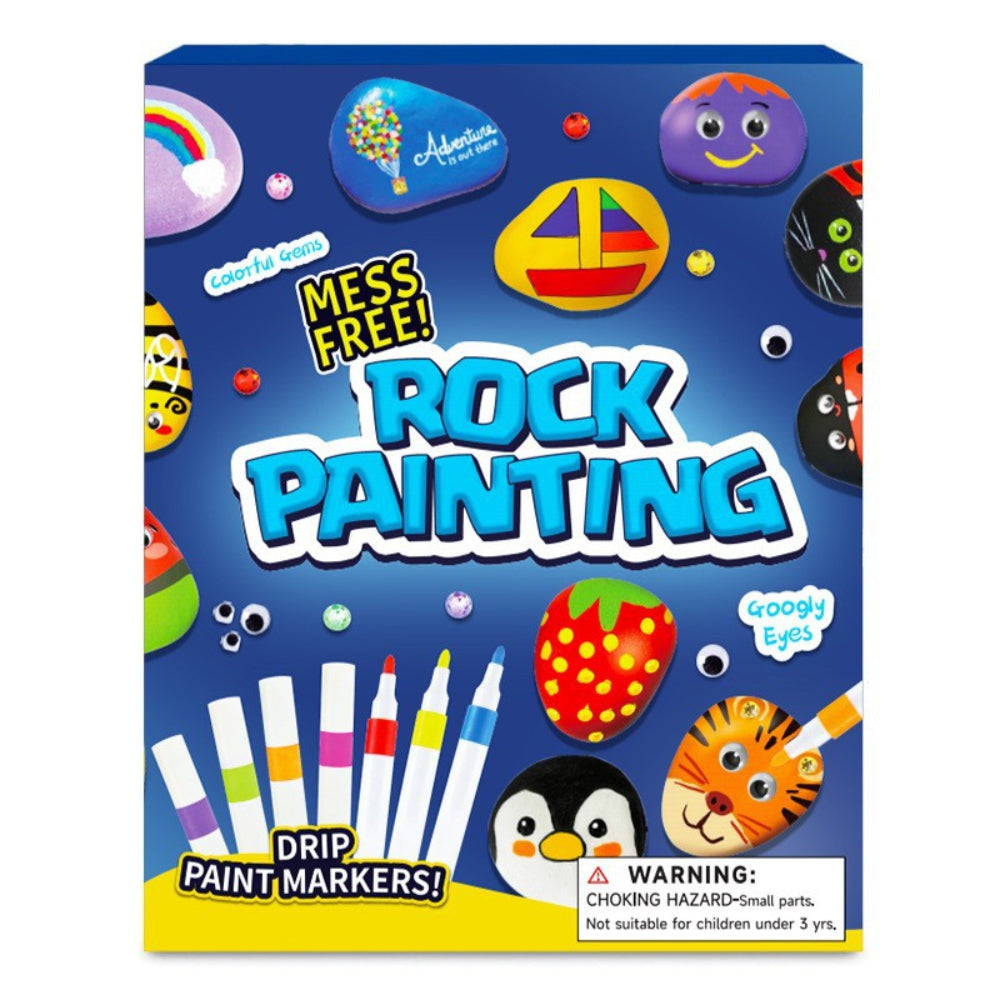 Rock Painting Kit Glow Dark Kids Craft Set DIY Art Supplies