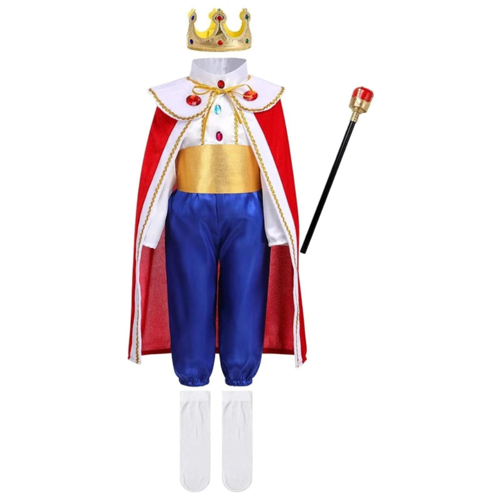 Halloween Costumes Prince Set Polyester Top Pants Cloak