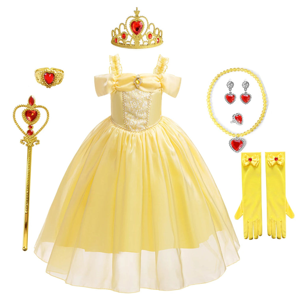 Costumi di Halloween per bambine con accessori per vestito da principessa