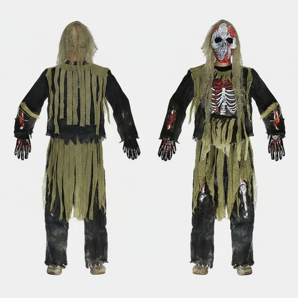 Guantes para niños de disfraz de Halloween de esqueleto zombi