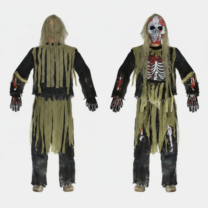 Guantes para niños de disfraz de Halloween de esqueleto zombi