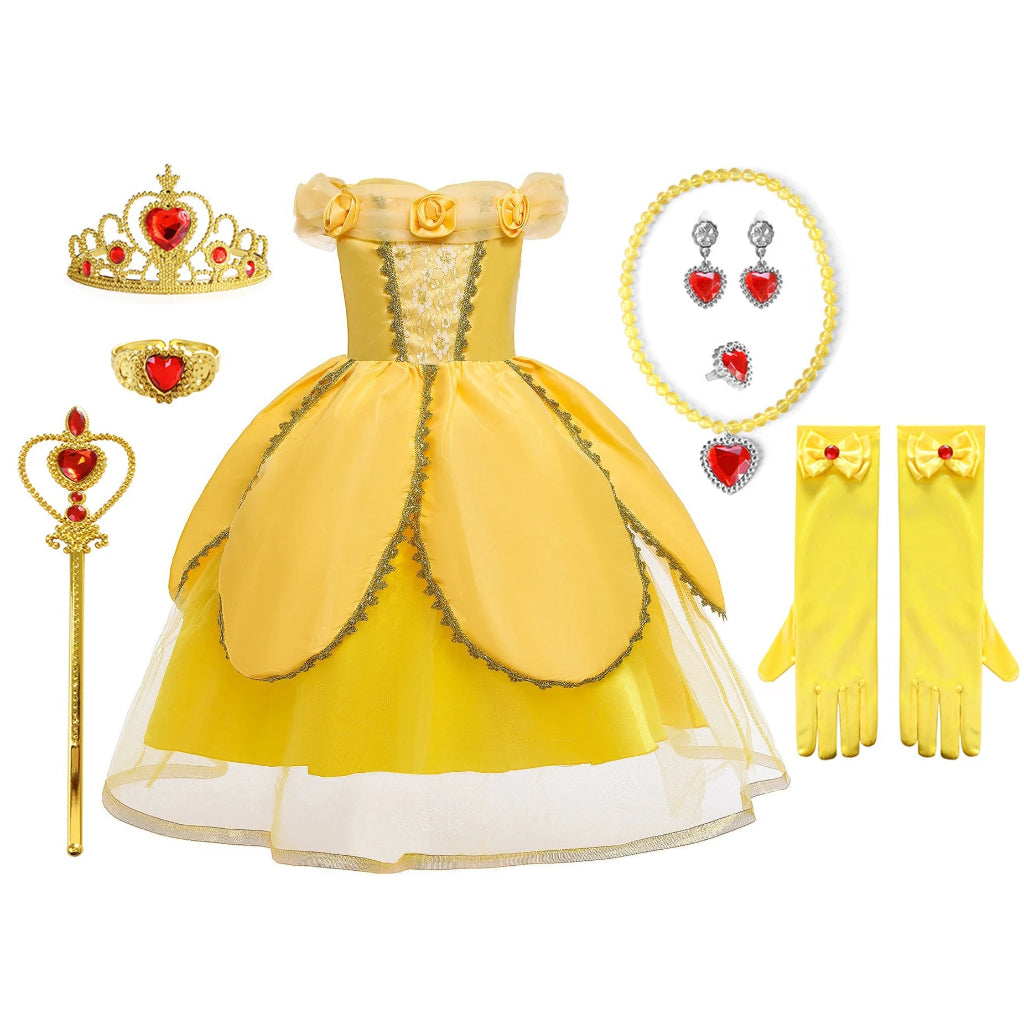 Costumi di Halloween per bambine con accessori per vestito da principessa