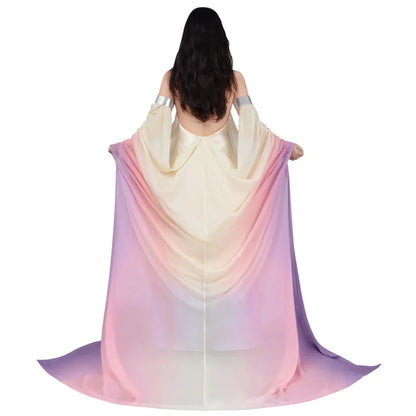 Halloween-Kostüme Damen Anime Cape Kleid Farbverlauf Cosplay Umhang