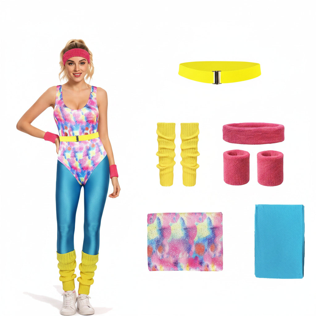 Costumi di Halloween Set Accessori Abbigliamento Neon per Allenamento