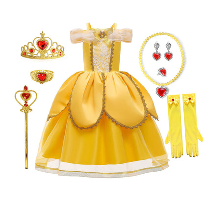 Costumi di Halloween per bambine con accessori per vestito da principessa