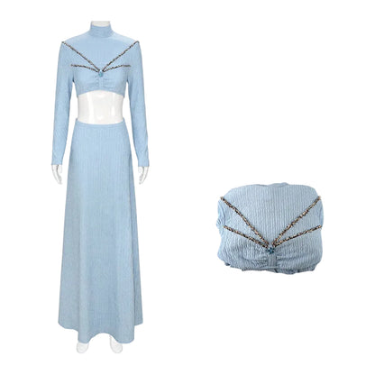 Padmé Cosplay Nachthemd Fantasie Kostüm Nachthemd Verkleidung für Frauen Damen Erwachsene Halloween Karneval Party Anzug