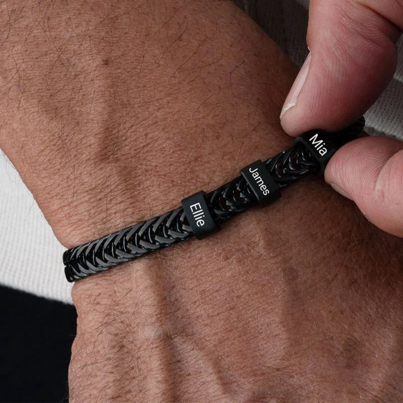 Father's Day Bracelet Personalized Dad Link Chain Gift