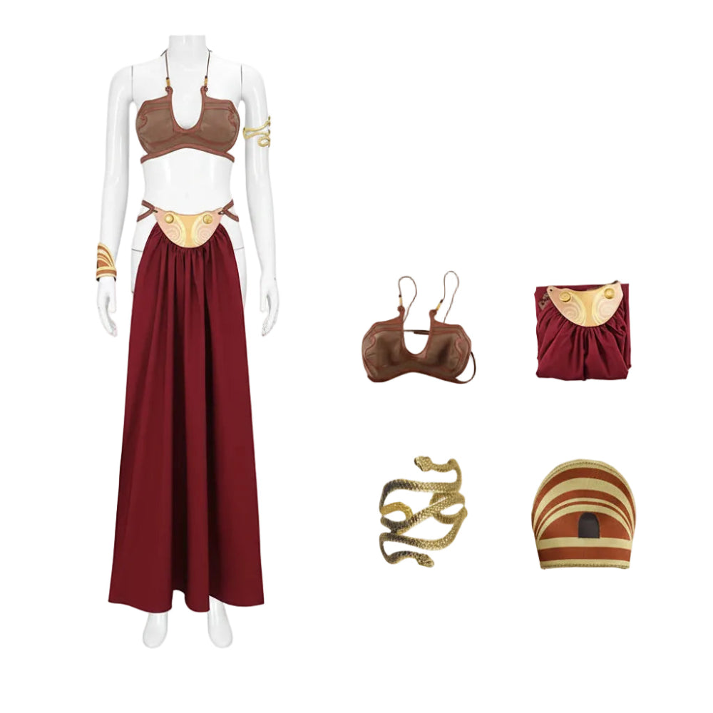 Padmé Cosplay Nachthemd Fantasie Kostüm Nachthemd Verkleidung für Frauen Damen Erwachsene Halloween Karneval Party Anzug
