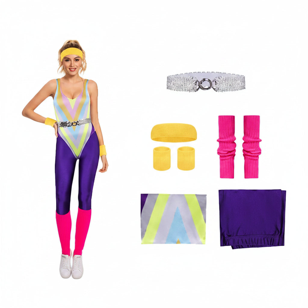 Costumi di Halloween Set Accessori Abbigliamento Neon per Allenamento