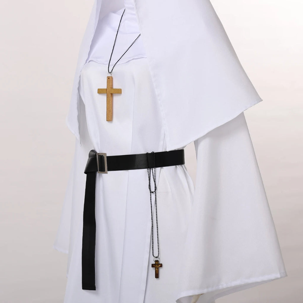 Halloween Costumes Women Nun Dress Polyester Role Play Outfit