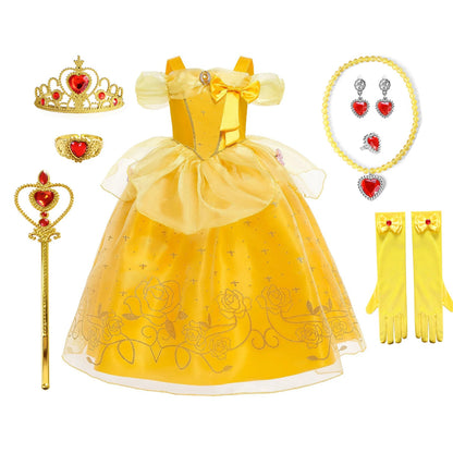 Costumi di Halloween per bambine con accessori per vestito da principessa