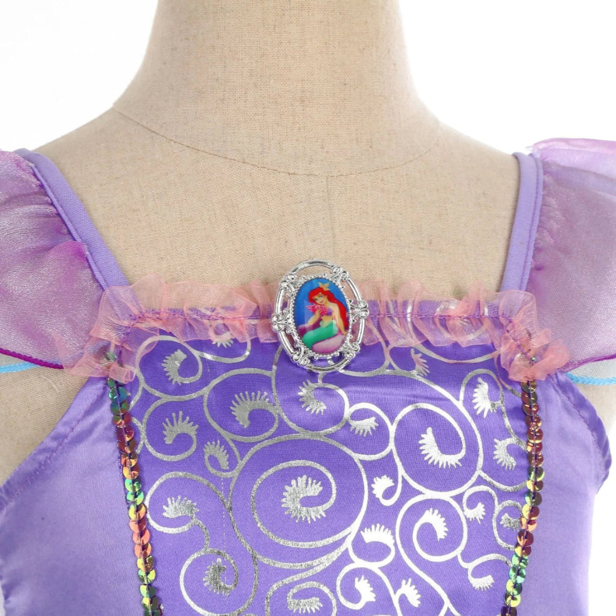 Halloween Costumes Girls Mermaid Dress Tail Outfit Kids Set