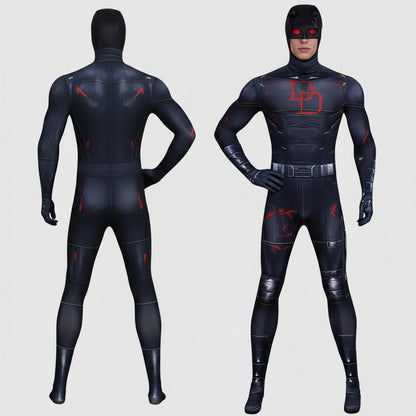 Halloween-Kostüme Superheldenanzug Erwachsene Schwarz Stretch-Design