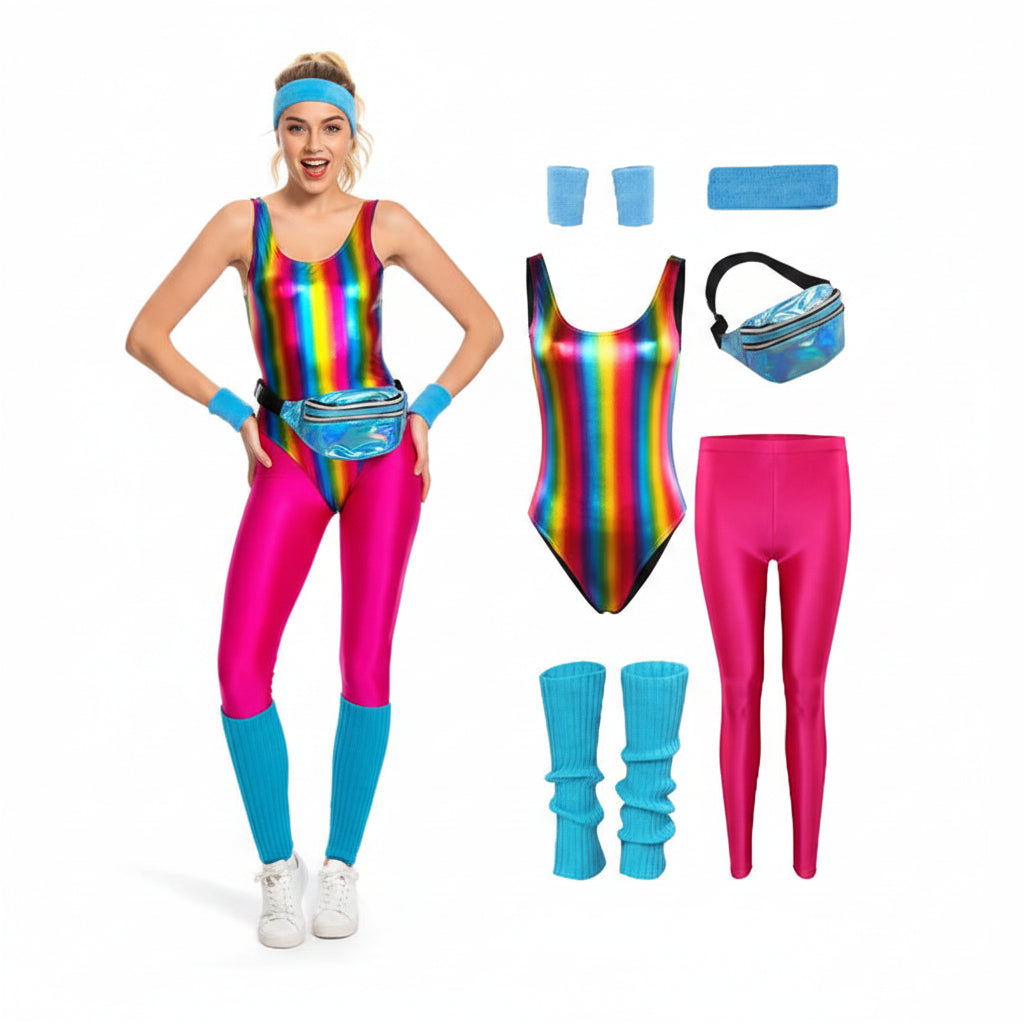 Costumi di Halloween Set Accessori Abbigliamento Neon per Allenamento