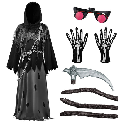 Disfraces de Halloween Disfraz de Segador Guantes con Guadaña para Adultos