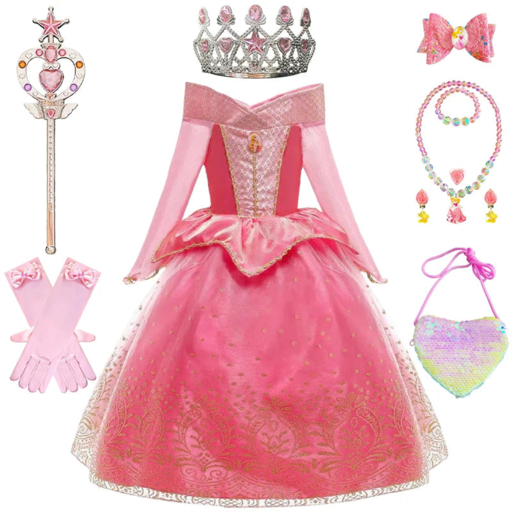 Costumi di Halloween Vestito da Principessa Accessori per Ragazze Festa