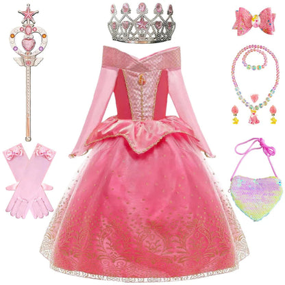 Costumi di Halloween Vestito da Principessa Accessori per Ragazze Festa
