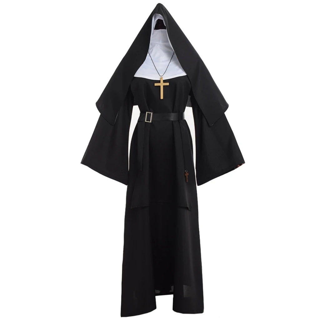 Halloween Costumes Women Nun Dress Polyester Role Play Outfit