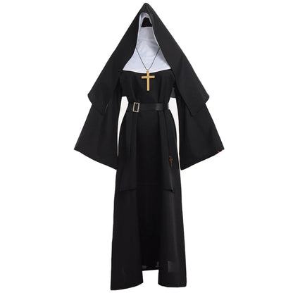 Halloween Costumes Women Nun Dress Polyester Role Play Outfit