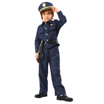 Halloween-Kostüme Kinder Polizist Rollenspiel Outfit Set
