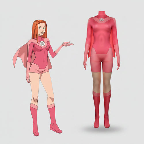 Disfraces de Halloween para mujer Traje de cuerpo de anime Rosa Conjunto de cosplay