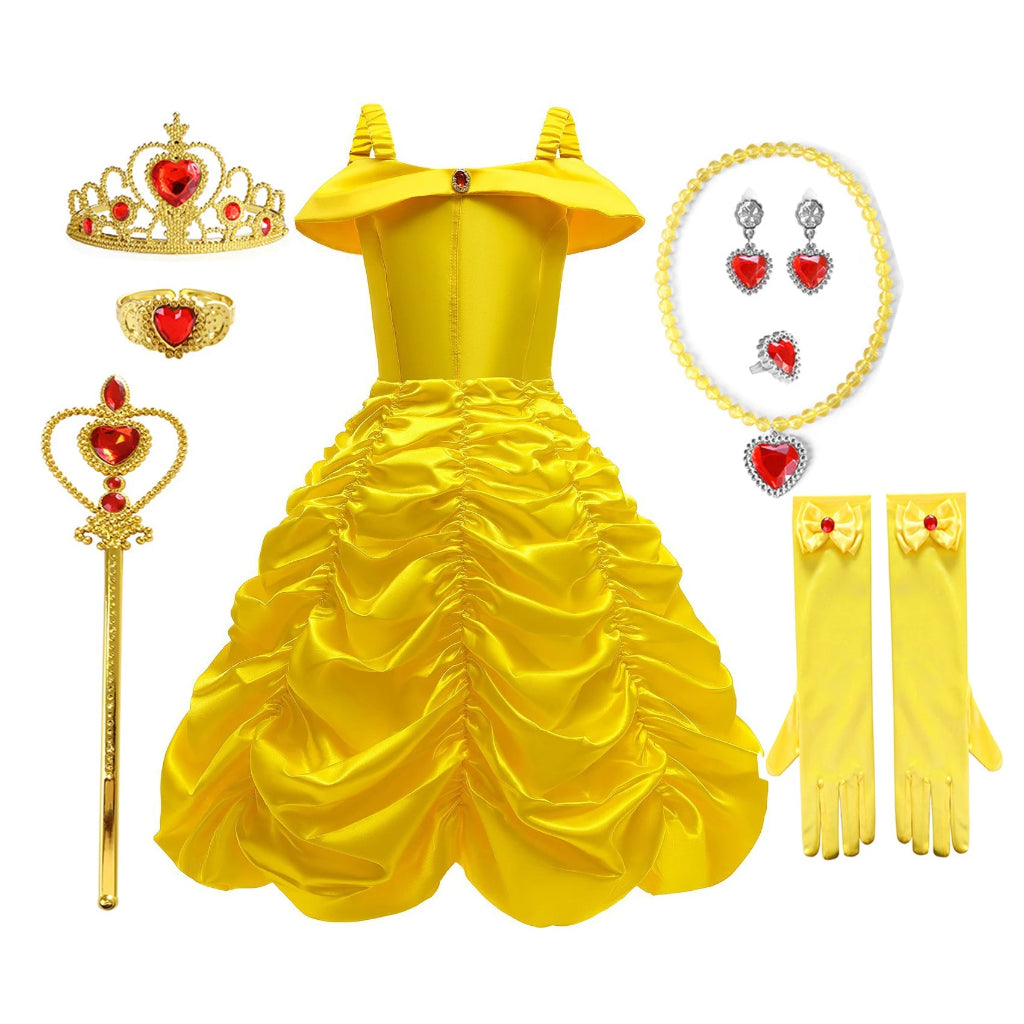 Costumi di Halloween per bambine con accessori per vestito da principessa