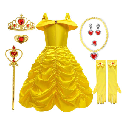 Costumi di Halloween per bambine con accessori per vestito da principessa