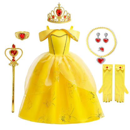 Costumi di Halloween per bambine con accessori per vestito da principessa