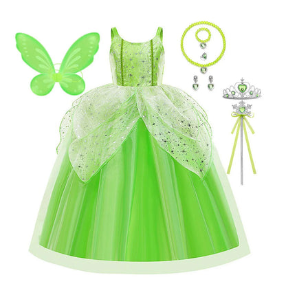 Halloween Costume Fairy Girl Princess Dress Up Wings Attire